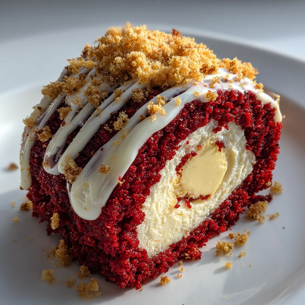 Decadent Red Velvet Cheesecake Sushi Rolls with Cream Cheese and Sweet Chocolate