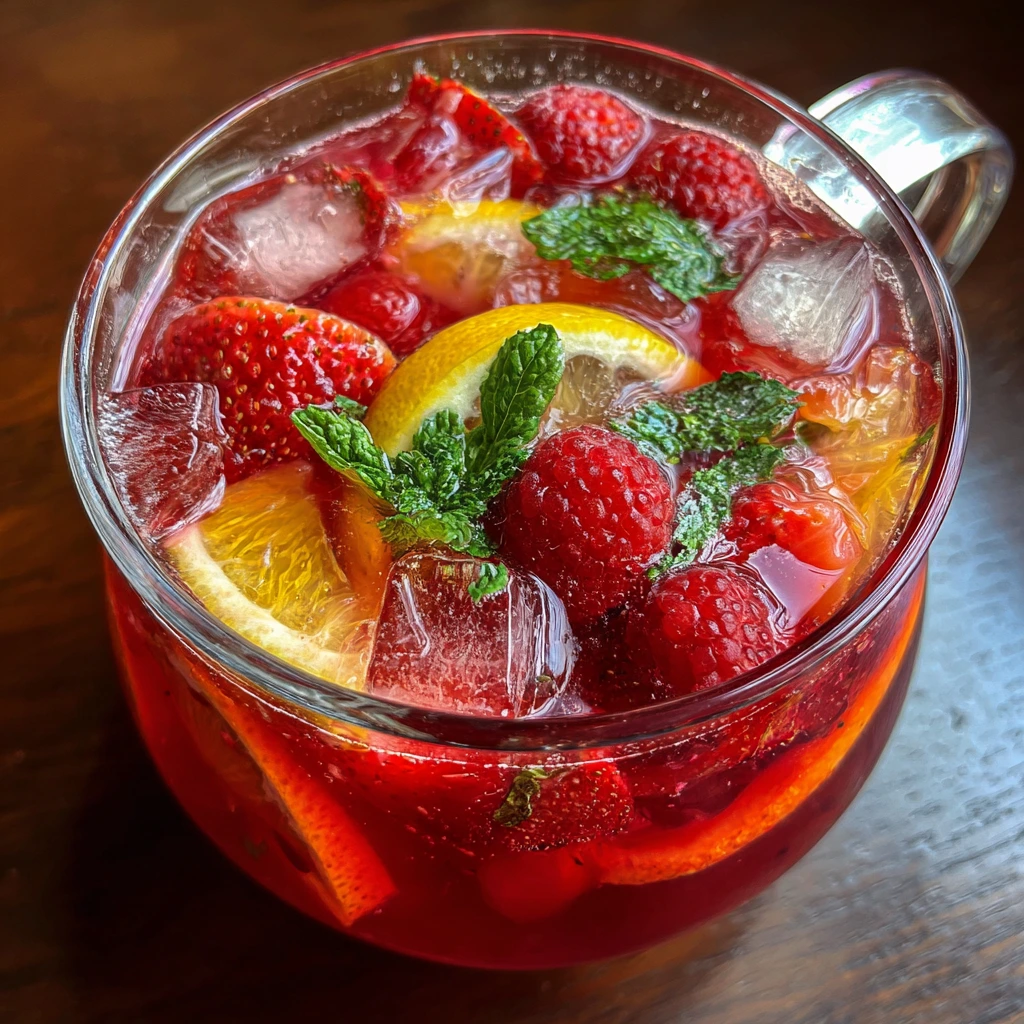 Magical Refreshing Sweet Love Potion with Strawberry, Mint, and Lemon