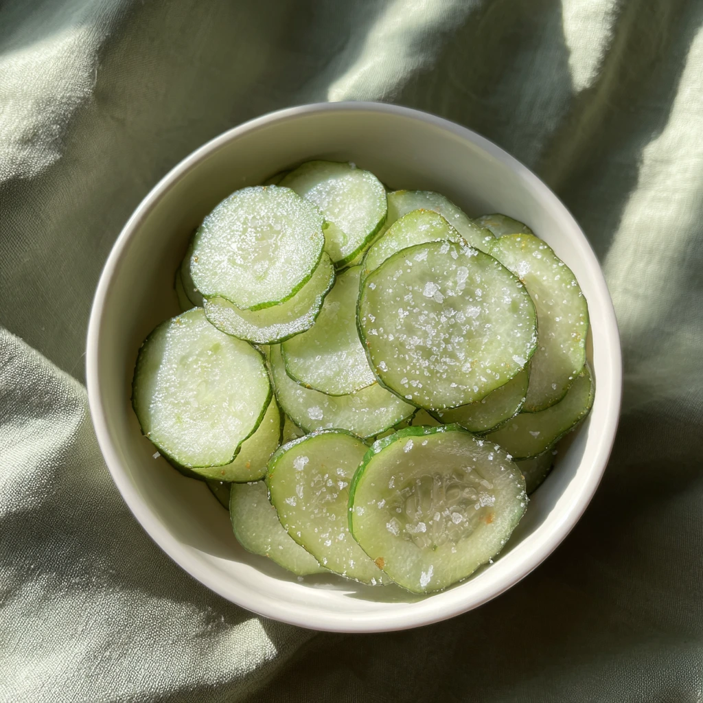 Deliciously Tangy Salt & Vinegar Cucumber Chips for a Crunchy Snack Delight