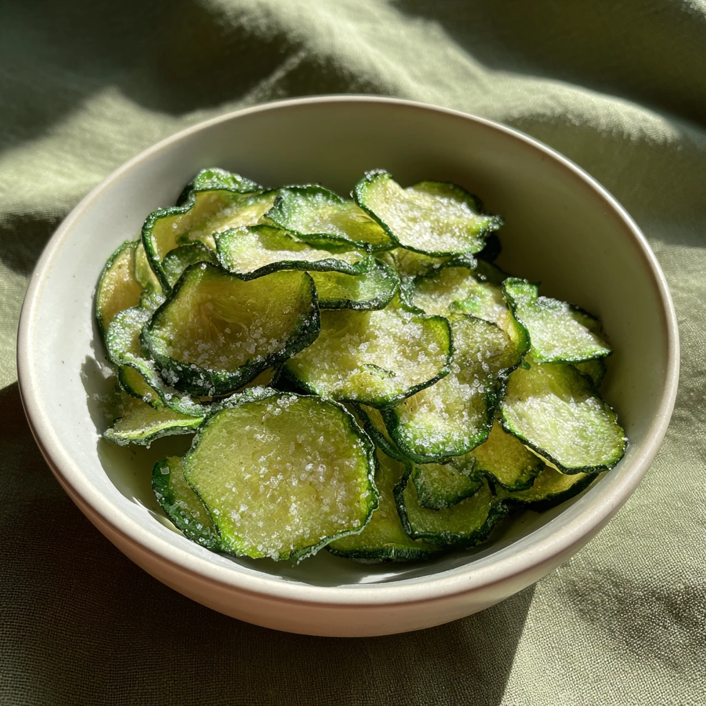 Deliciously Tangy Salt & Vinegar Cucumber Chips for a Crunchy Snack Delight