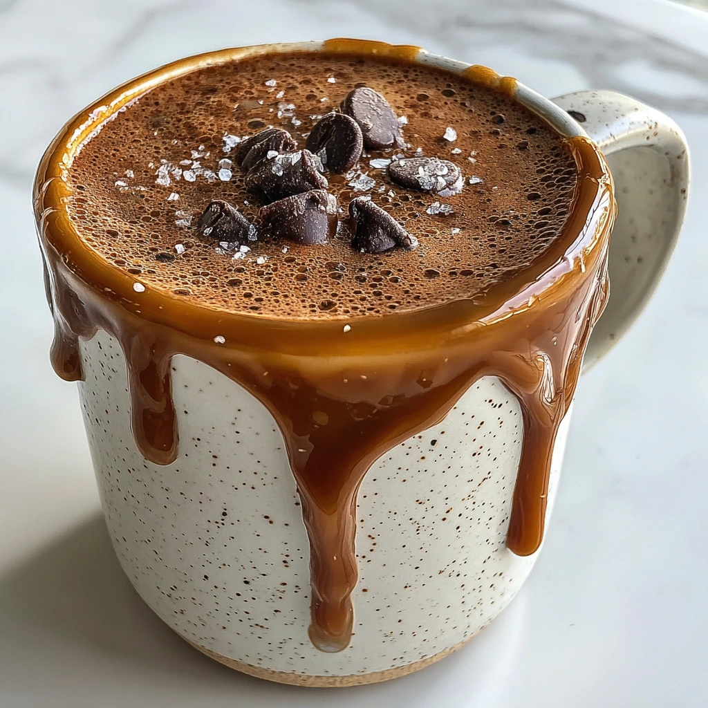 Indulgent Salted Caramel Hot Chocolate with Rich Chocolate and Creamy Milk