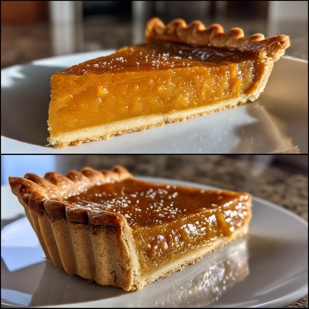 Irresistibly Sweet Salted Whiskey Honey Pie with Creamy Filling