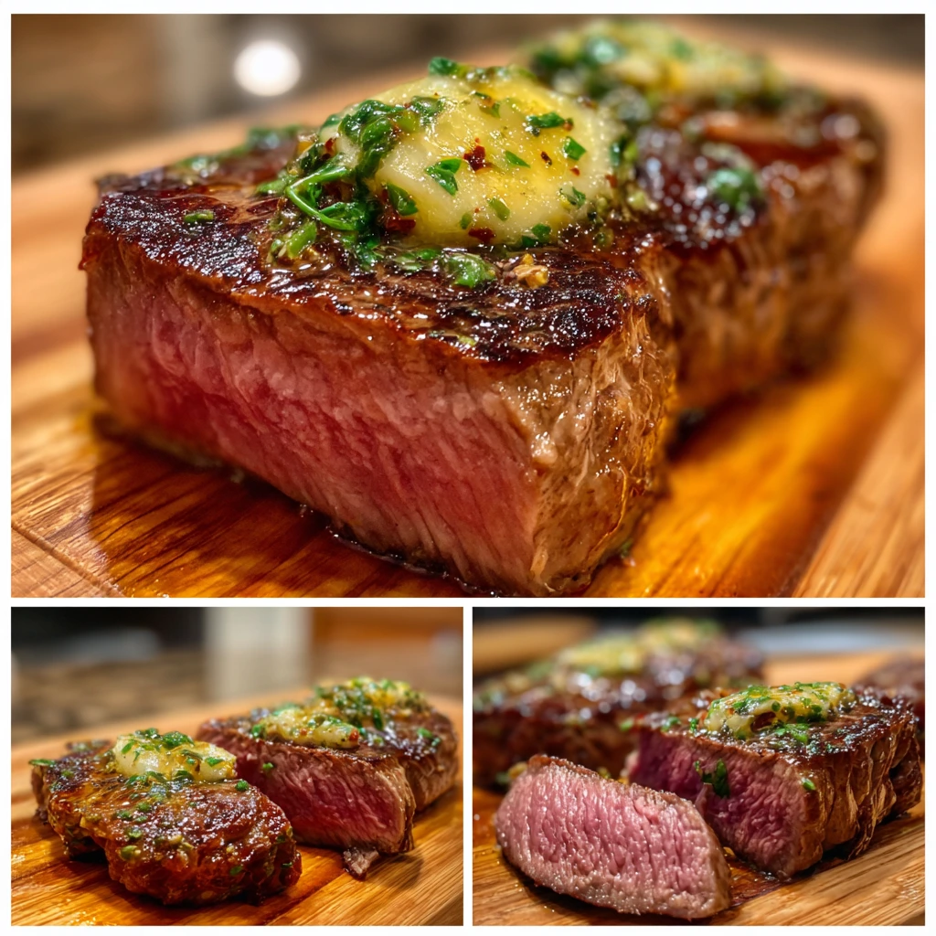 Irresistible Sizzling Cowboy Butter Steak with Garlic and Herbs