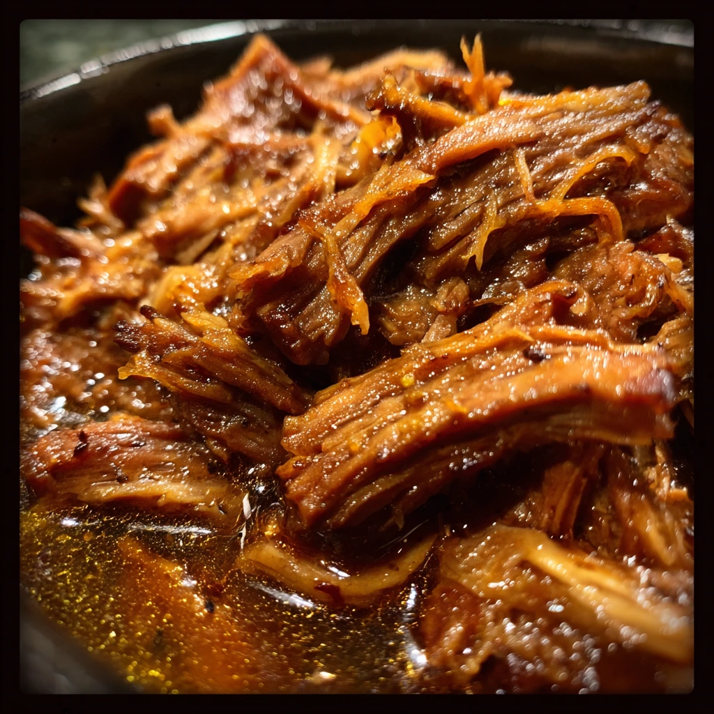 Tender Slow Cooker Beef Brisket with Sweet BBQ Sauce and Spices