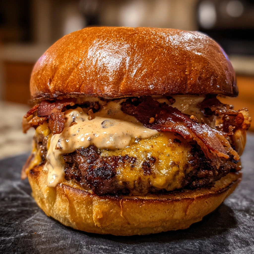 Ultimate Smash Burgers with Savory Baconnaise Sauce and Secret Blend of Flavors