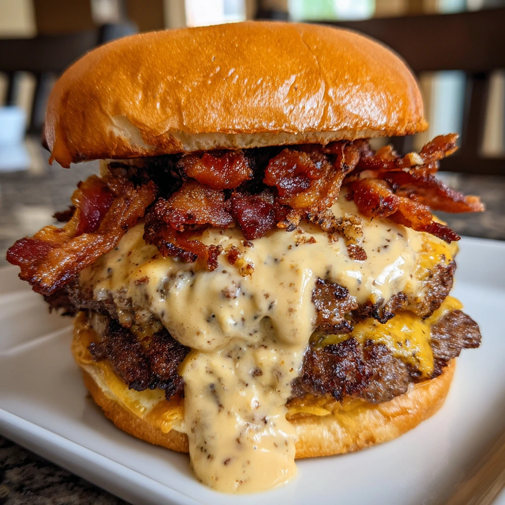 Juicy Smash Burgers with Creamy Baconnaise Sauce for Ultimate Flavor