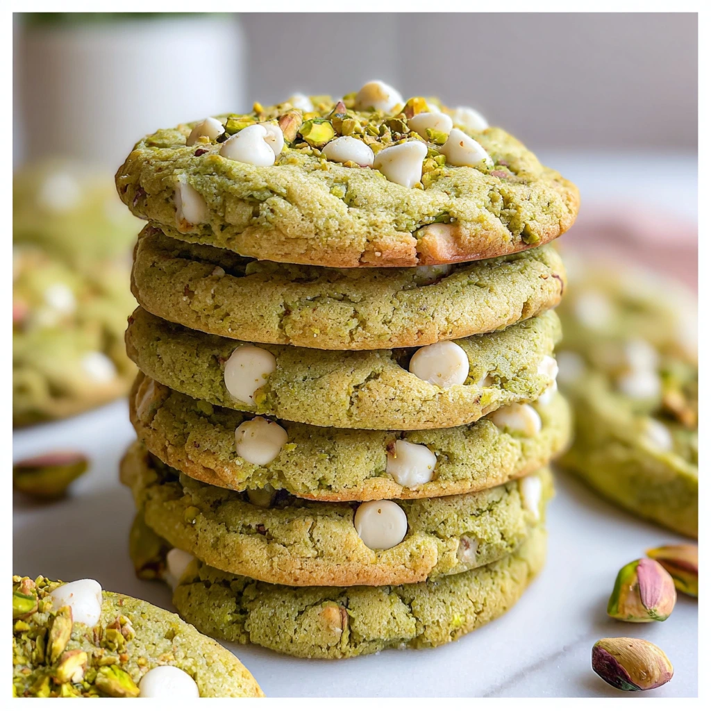 Deliciously Soft and Chewy Pistachio Pudding Cookies with Chocolate Chips