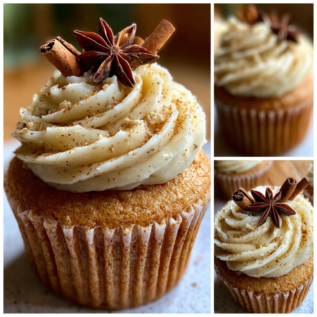 Deliciously Moist Spiced Chai Latte Cupcakes with Creamy Frosting