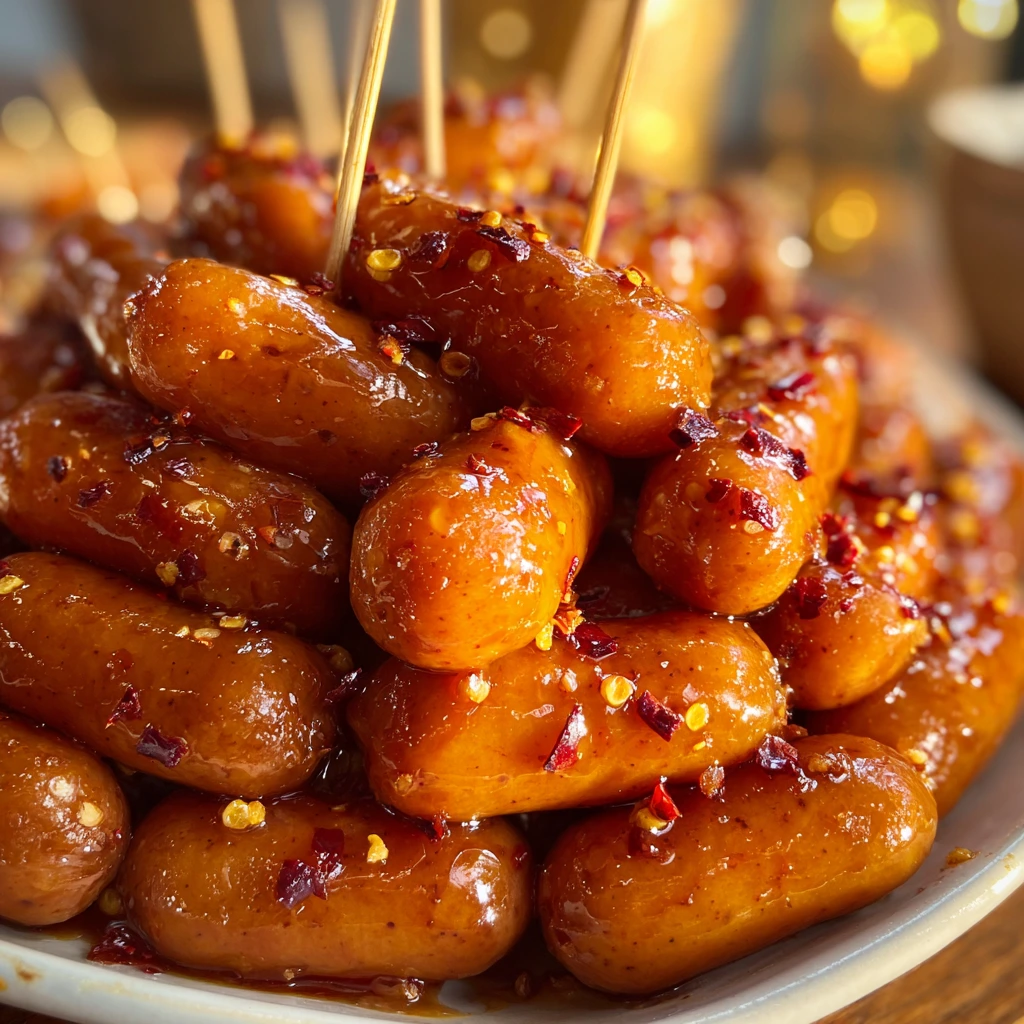 Sweet and Spicy Hot Honey Garlic Lil Smokies for Game Day Gatherings