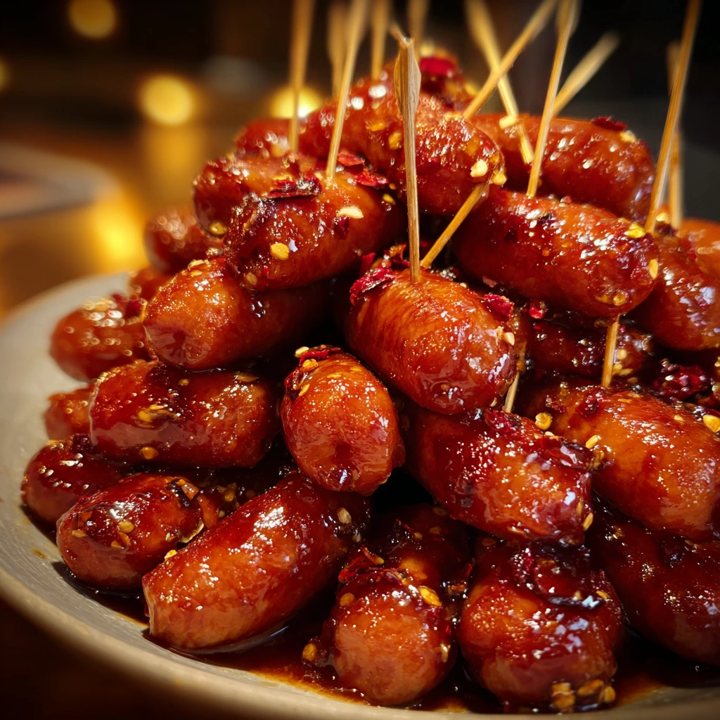 Sweet and Spicy Hot Honey Garlic Lil Smokies for Game Day Gatherings