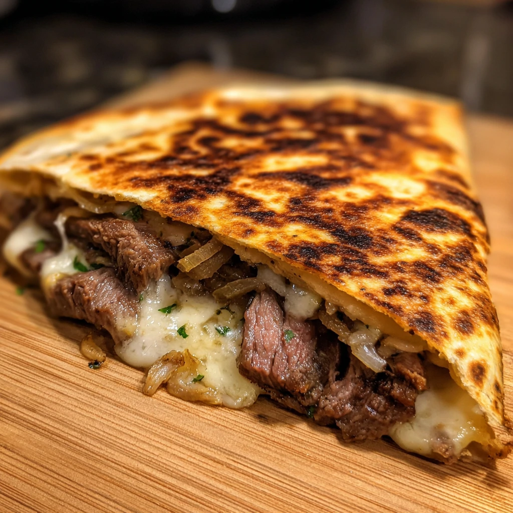 Savory Steak Cheese Quesadillas on the Blackstone Griddle