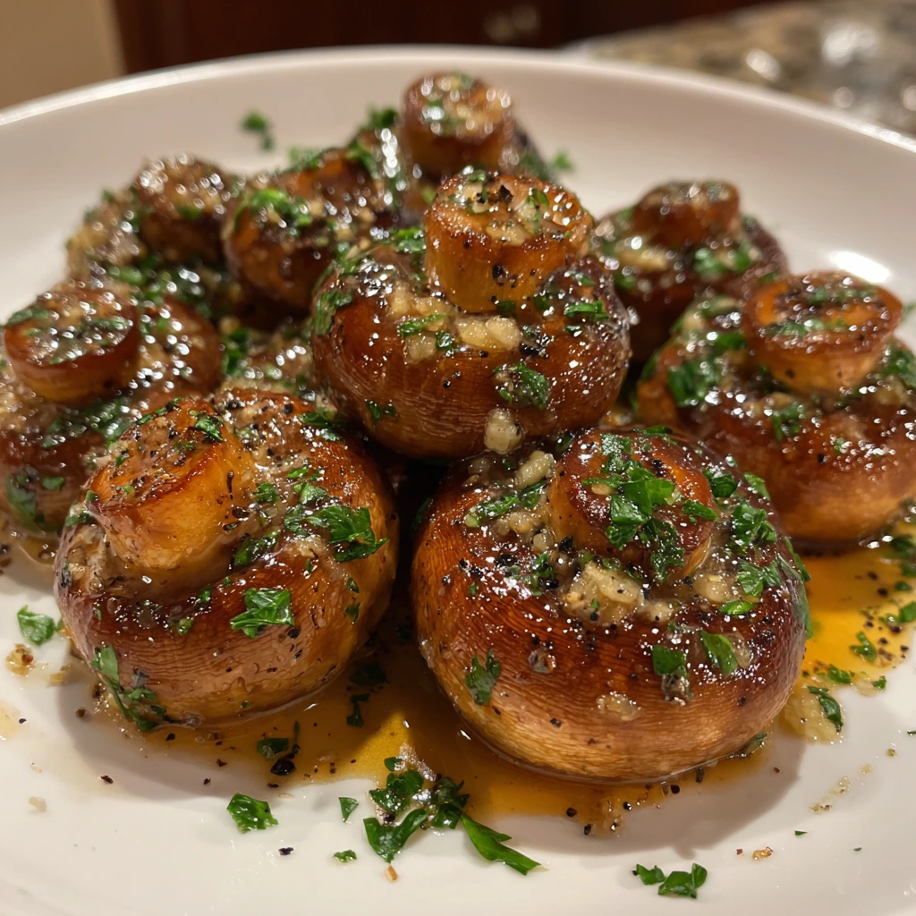 Savory Steakhouse Garlic Butter Mushrooms with Fresh Herbs