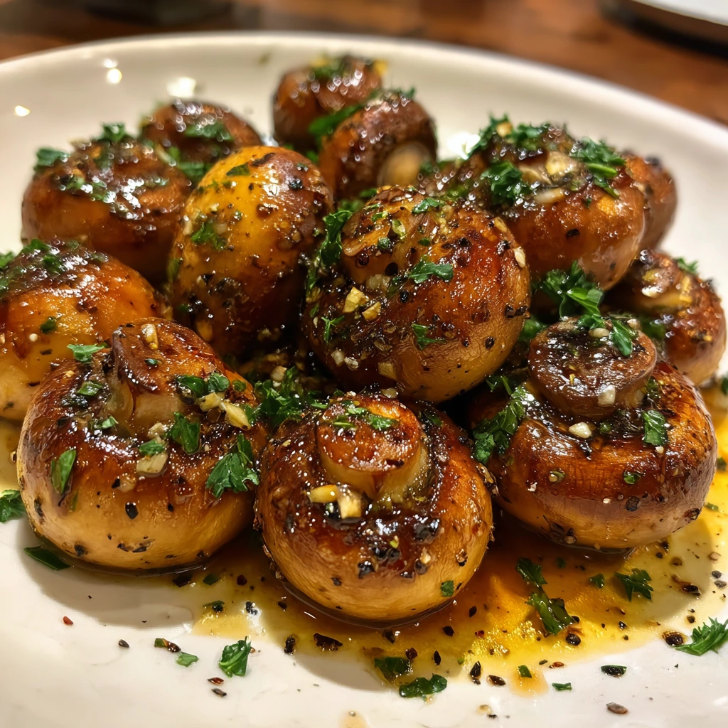 Savory Steakhouse Garlic Butter Mushrooms with Fresh Herbs