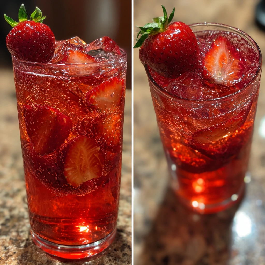 Delightfully Refreshing Strawberry-Dirty Sprite with Sweet Citrus Twist