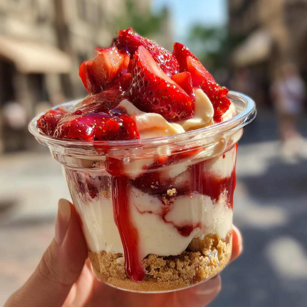 Decadent Strawberry Cheesecake Cups with Creamy Filling and Crunchy Crust