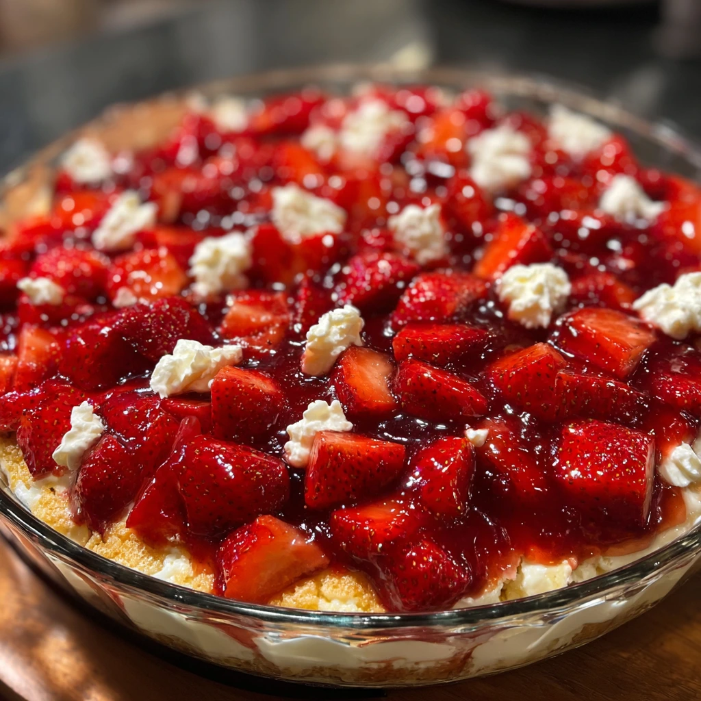Deliciously Easy Strawberry Cheesecake Dump Cake with Creamy Layers
