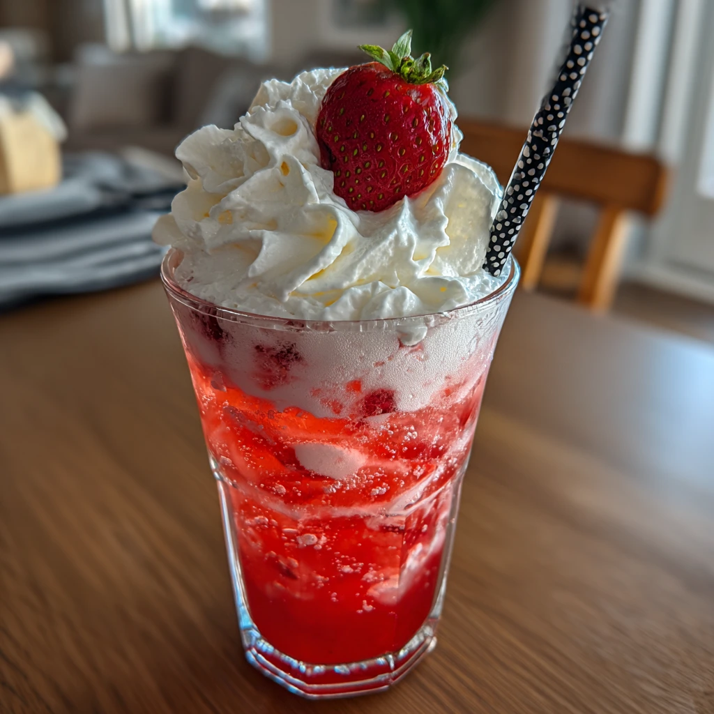 Delightfully Refreshing Strawberry Cream Soda with Homemade Syrup