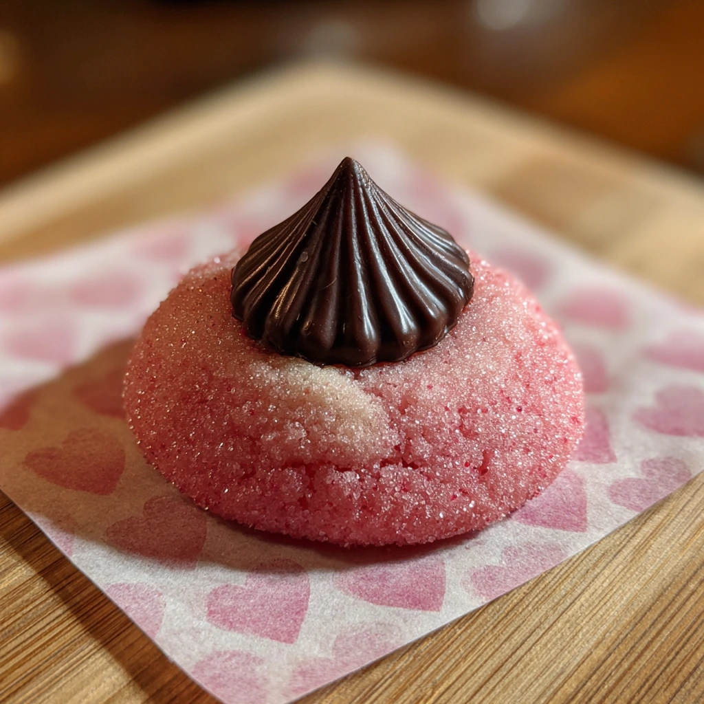 Delightfully Soft Strawberry Kiss Cookies with Creamy Frosting and Sprinkles