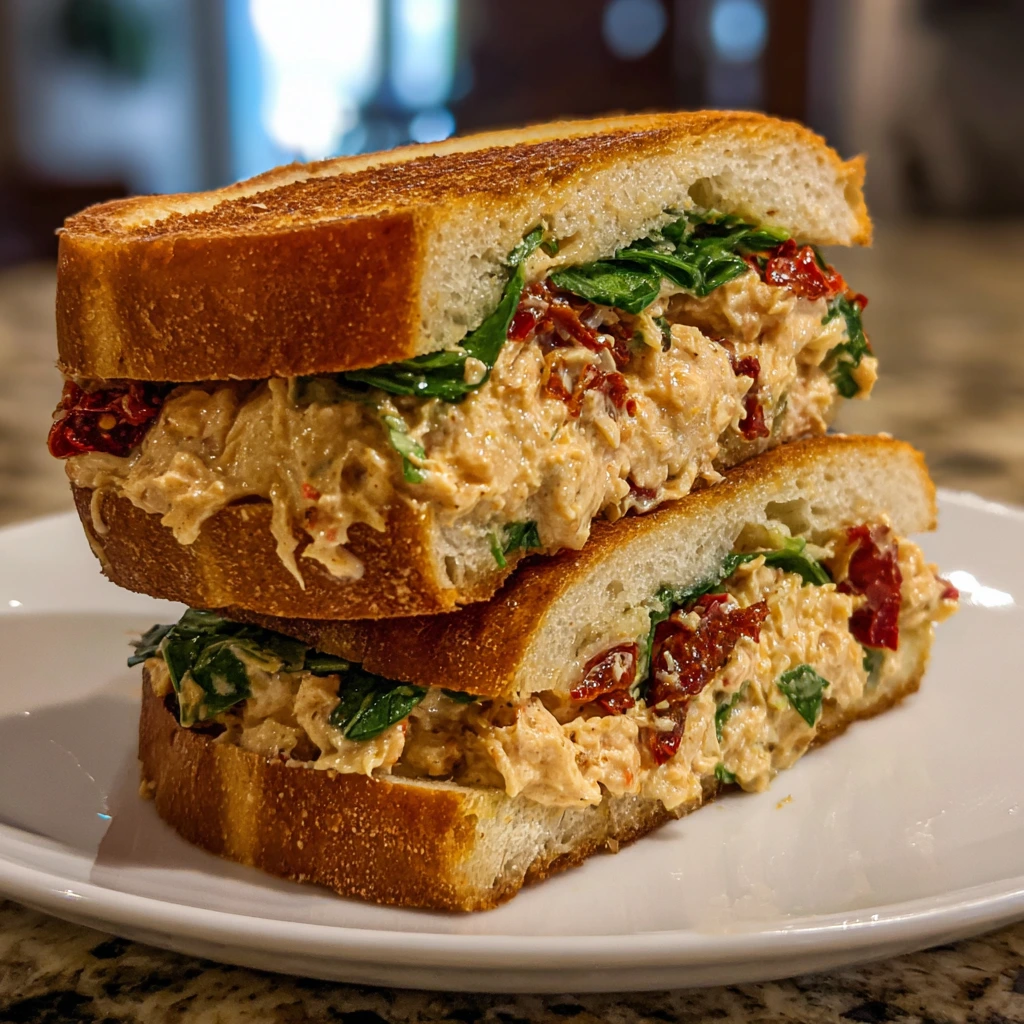 Delicious Sun-Dried Tomato Chicken Salad with Creamy Basil Dressing