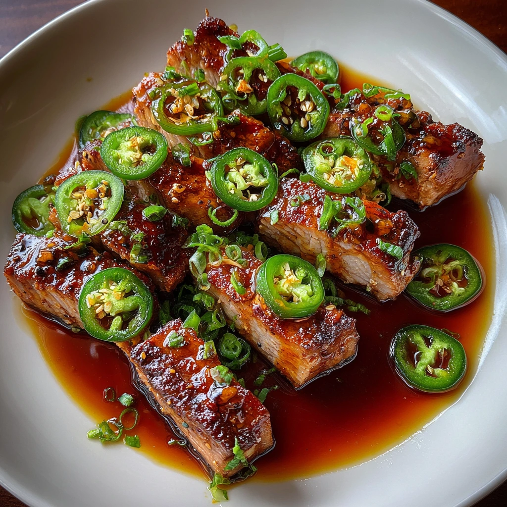 Sweet and Spicy Jalapeno Pork with a Tangy Glaze