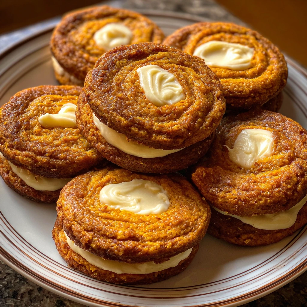 Delightfully Creamy Sweet Potato Cheesecake Cookies with Cinnamon and Nutmeg