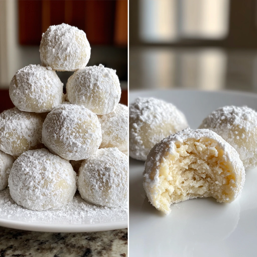 Deliciously Sweetened Condensed Milk Snowball Cookies with Coconut and Pecans