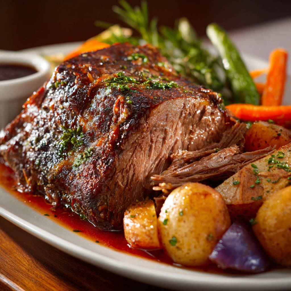 Melt-in-Your-Mouth Tender Crockpot Roast Beef with Savory Herbs