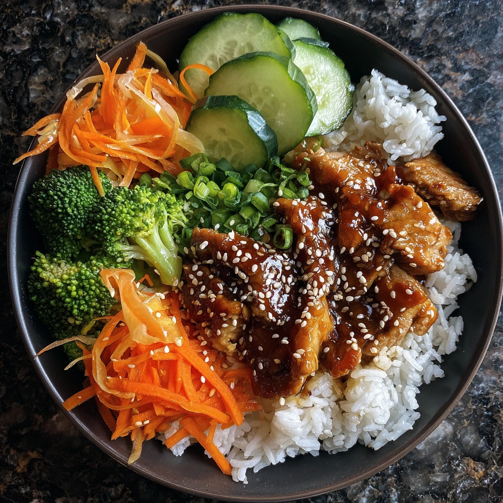 Savory Teriyaki Turkey Rice Bowls with Crisp Vegetables and Sweet Sauce