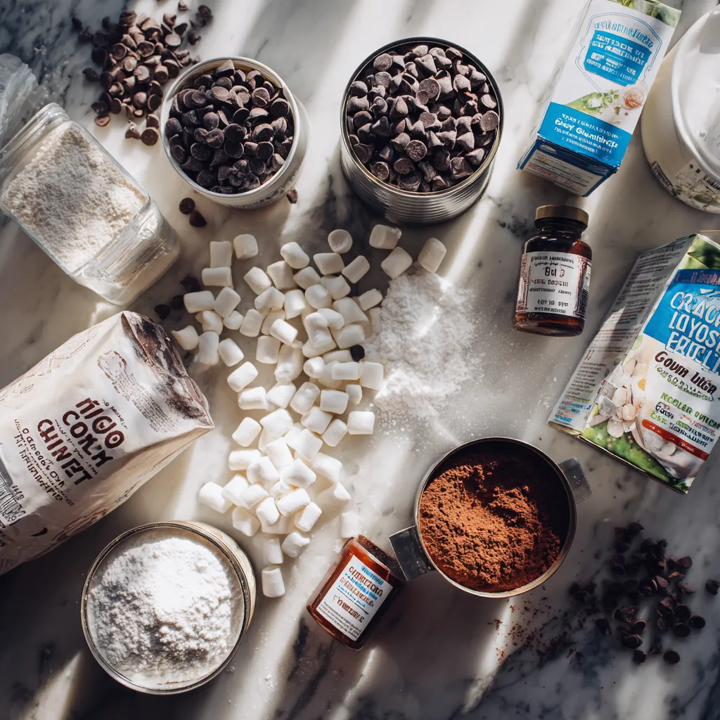 Ultimate Rocky Road Fudge with Mini Marshmallows, Toasted Walnuts, and Rich Dark Chocolate Ganache - secondary view