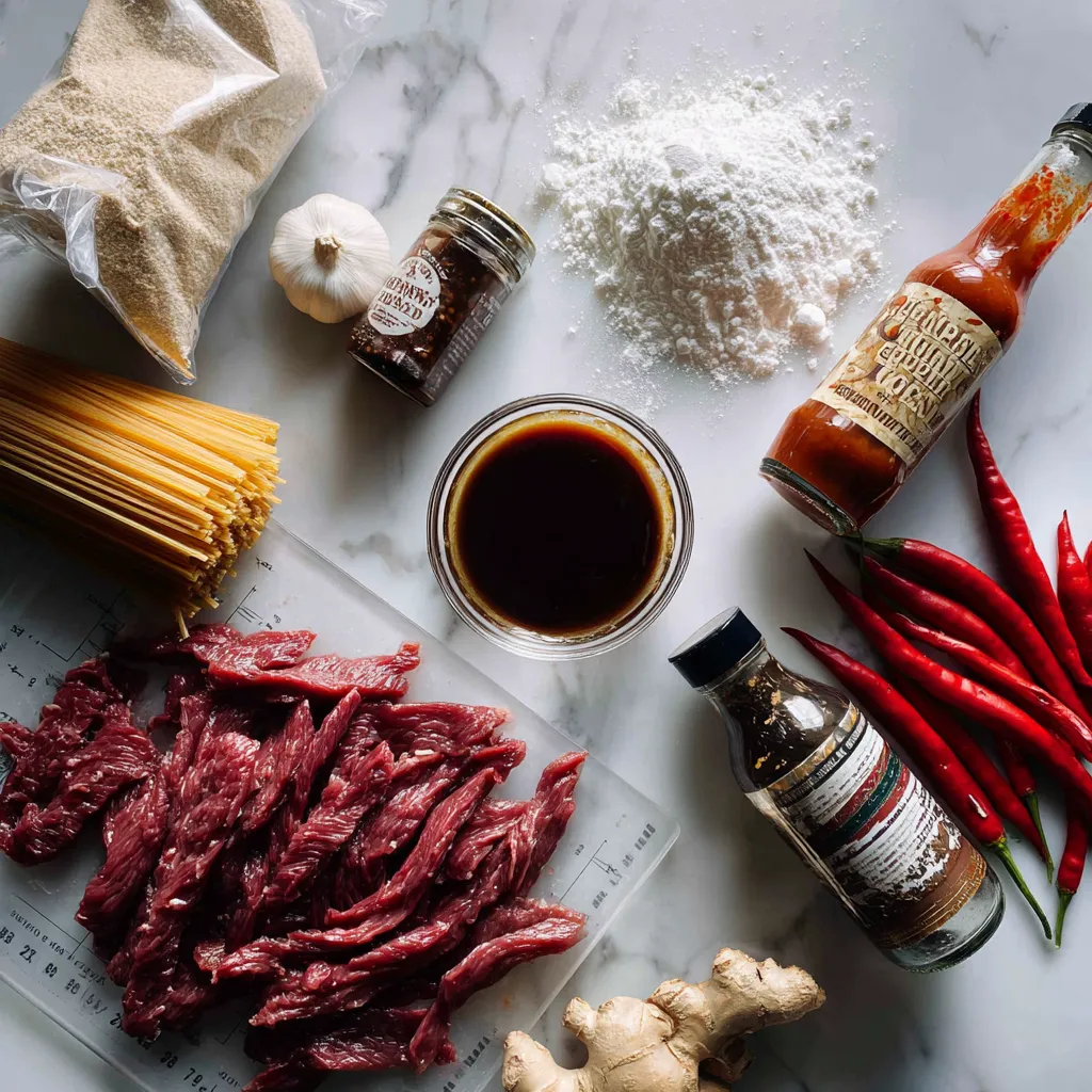 Authentic Spicy Korean Beef with Gochugaru Chili Flakes, Sesame Seeds, and Caramelized Garlic Glaze