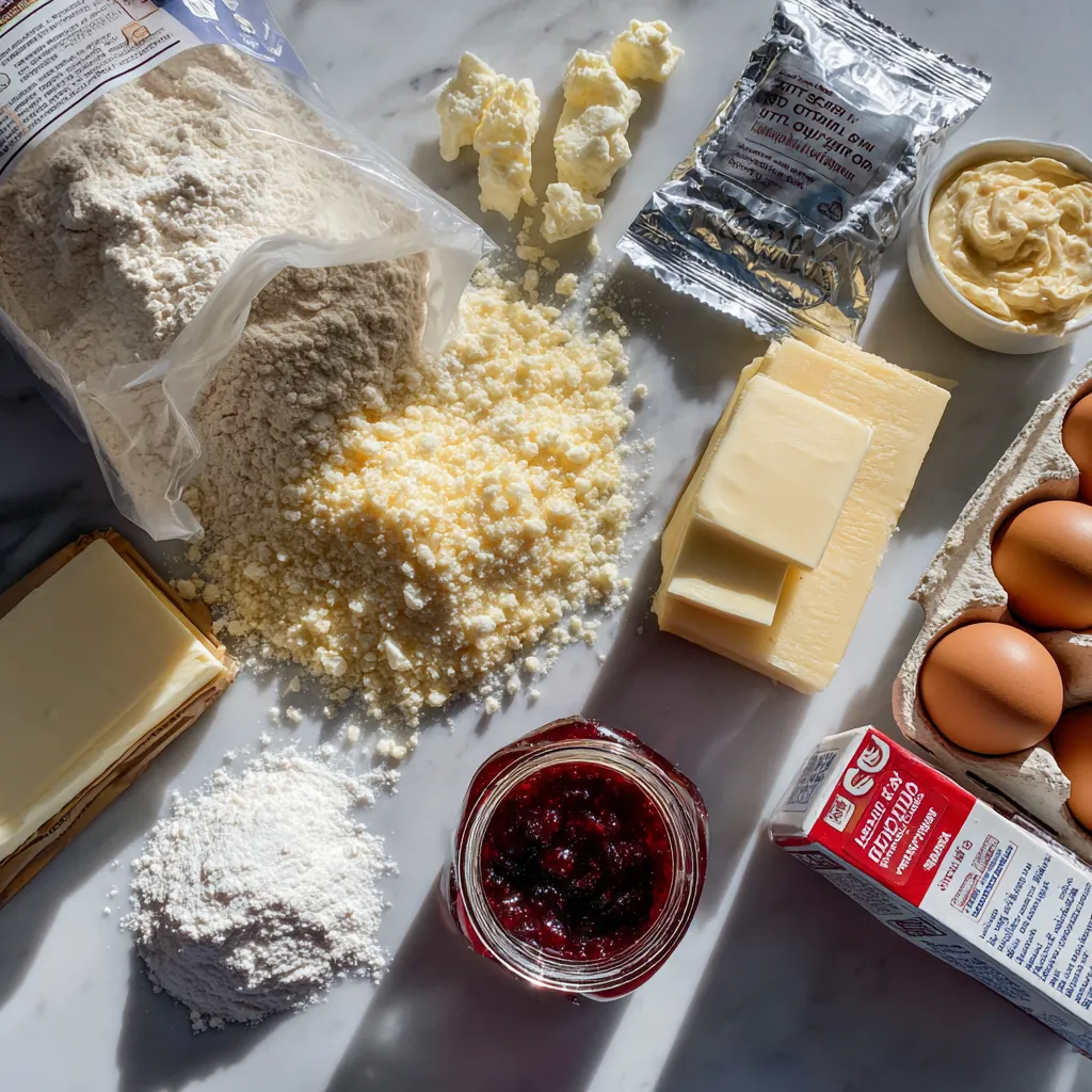 Buttery Strawberry Crumble Sandwich Cookies with Sweet Cream Cheese Filling and Sugar Cookie Base