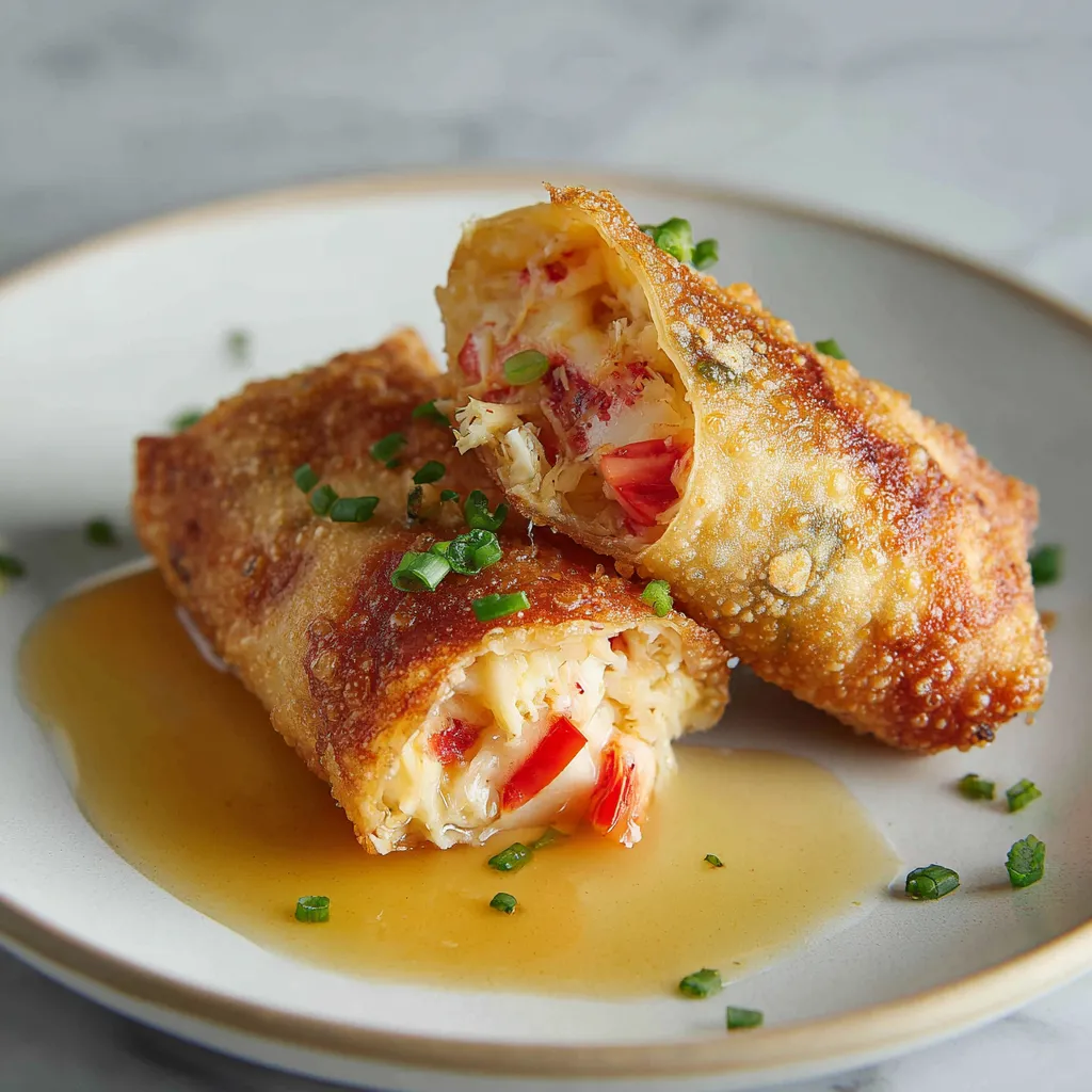 Crispy Crab Cake Egg Rolls with Lump Crab Meat and Creamy Remoulade Dipping Sauce - tertiary view