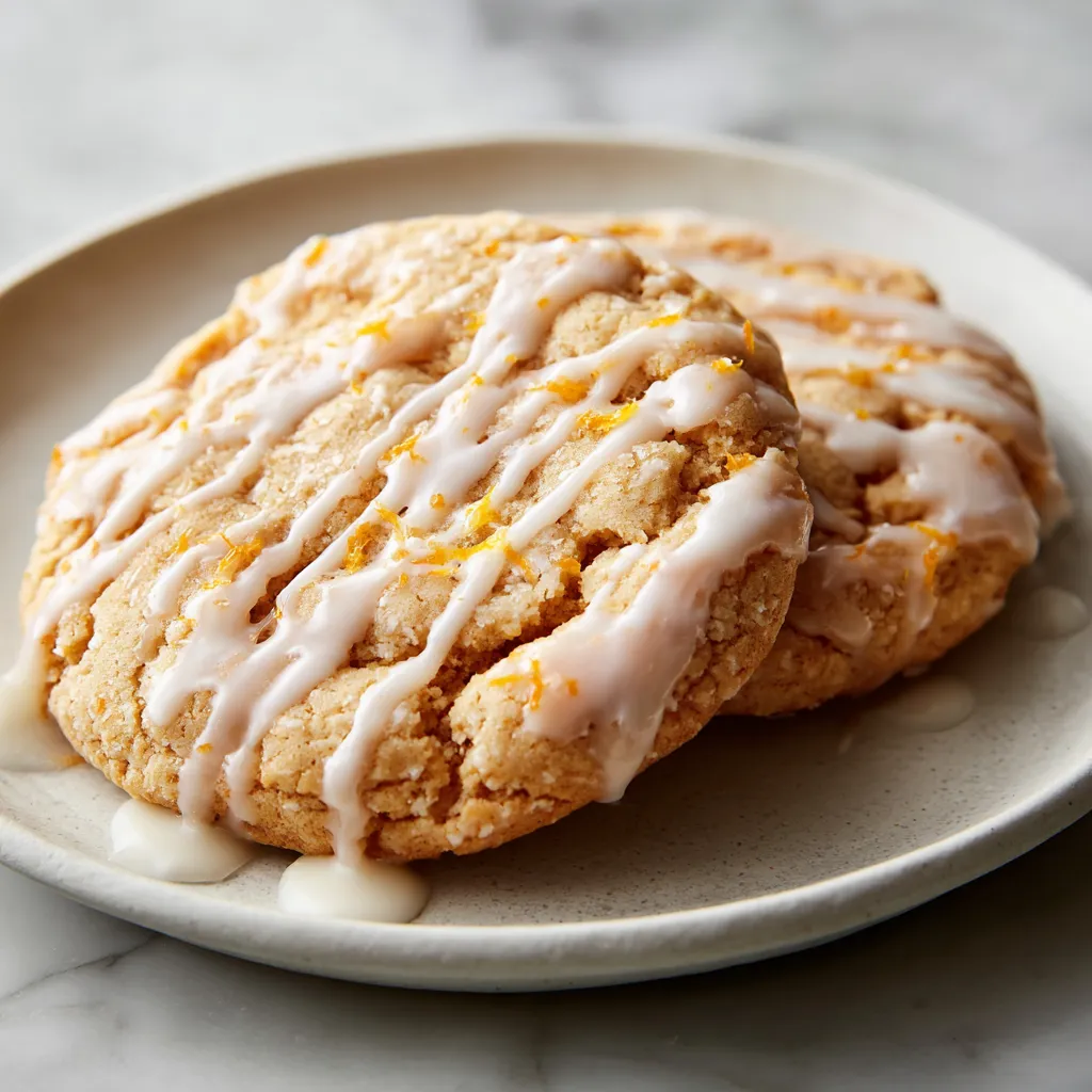Irresistible Creamsicle Orange Cookies with Sweet Vanilla Glaze - Soft Chewy Citrus Sugar Cookies - tertiary view