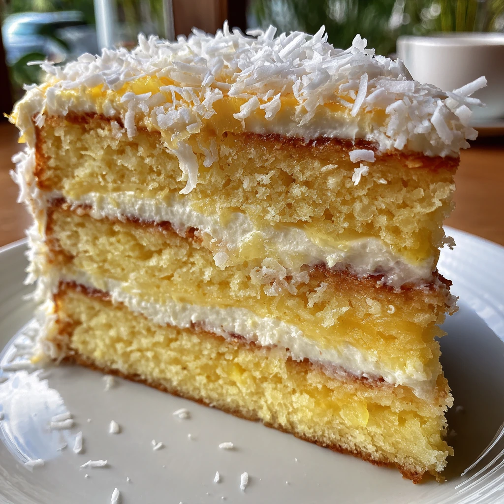 The Ultimate Pineapple and Coconut Dream Cake with Creamy Frosting