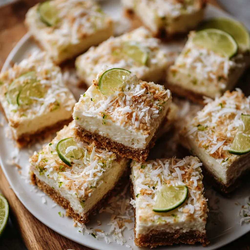Ultimate Coconut Lime Bars with Tropical Curd and Toasted Coconut Topping