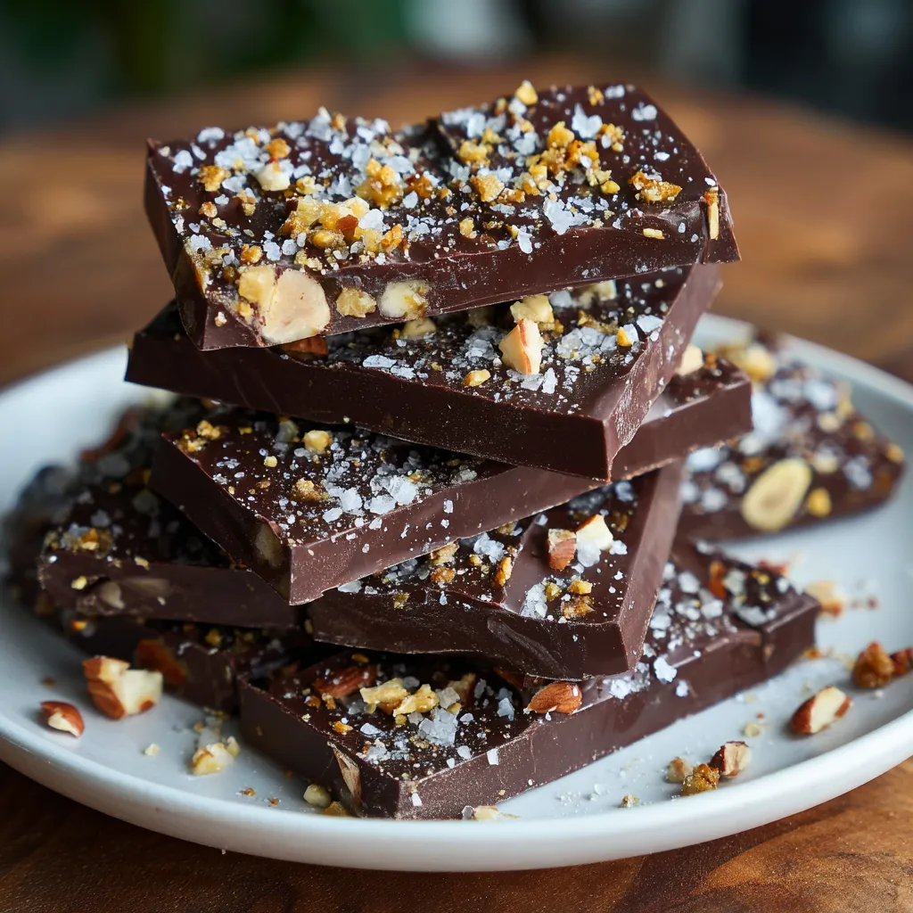 Silky-Smooth Vegan Dark Chocolate Bars with Toasted Hazelnuts and Sea Salt Flakes