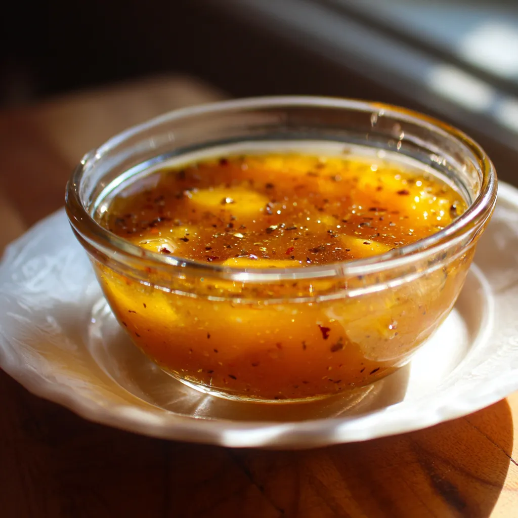 Gourmet Peach Honey Dijon Balsamic Vinaigrette with Fresh Fruit and Premium Ingredients - tertiary view