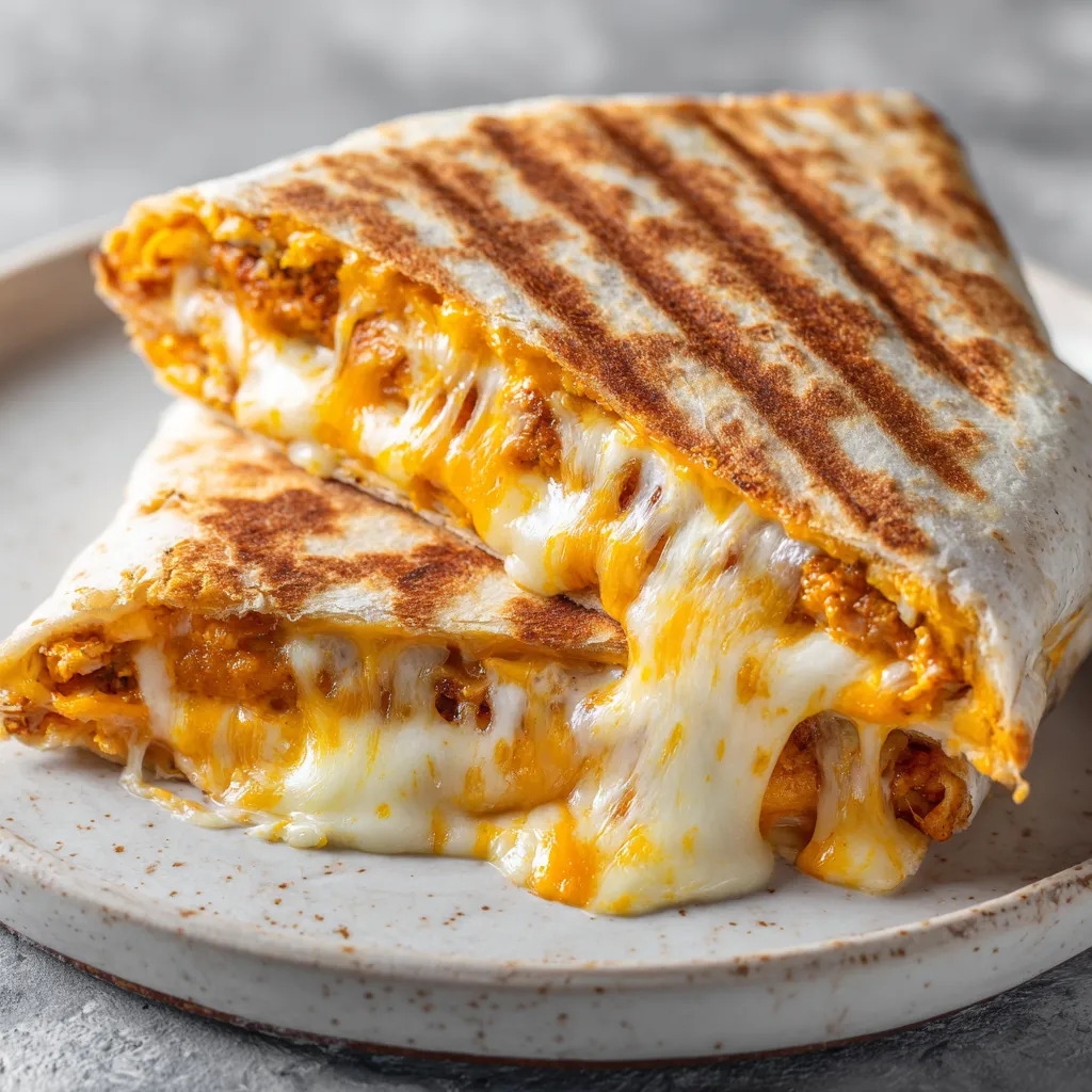 Ultimate Grilled Cheese Burrito with Melted Three-Cheese Blend and Crispy Tortilla - tertiary view