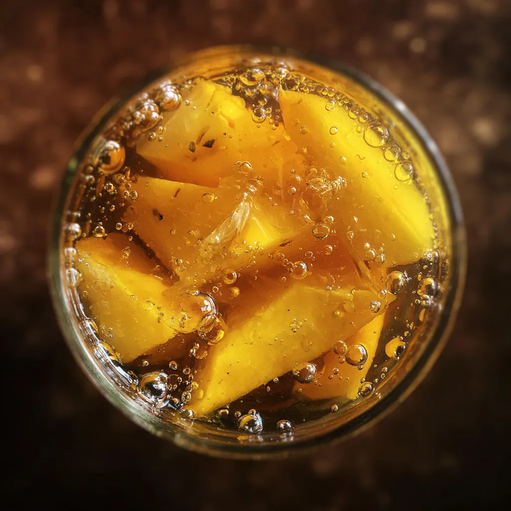 Refreshing Homemade Mango Iced Tea with Fresh Fruit and Natural Sweeteners