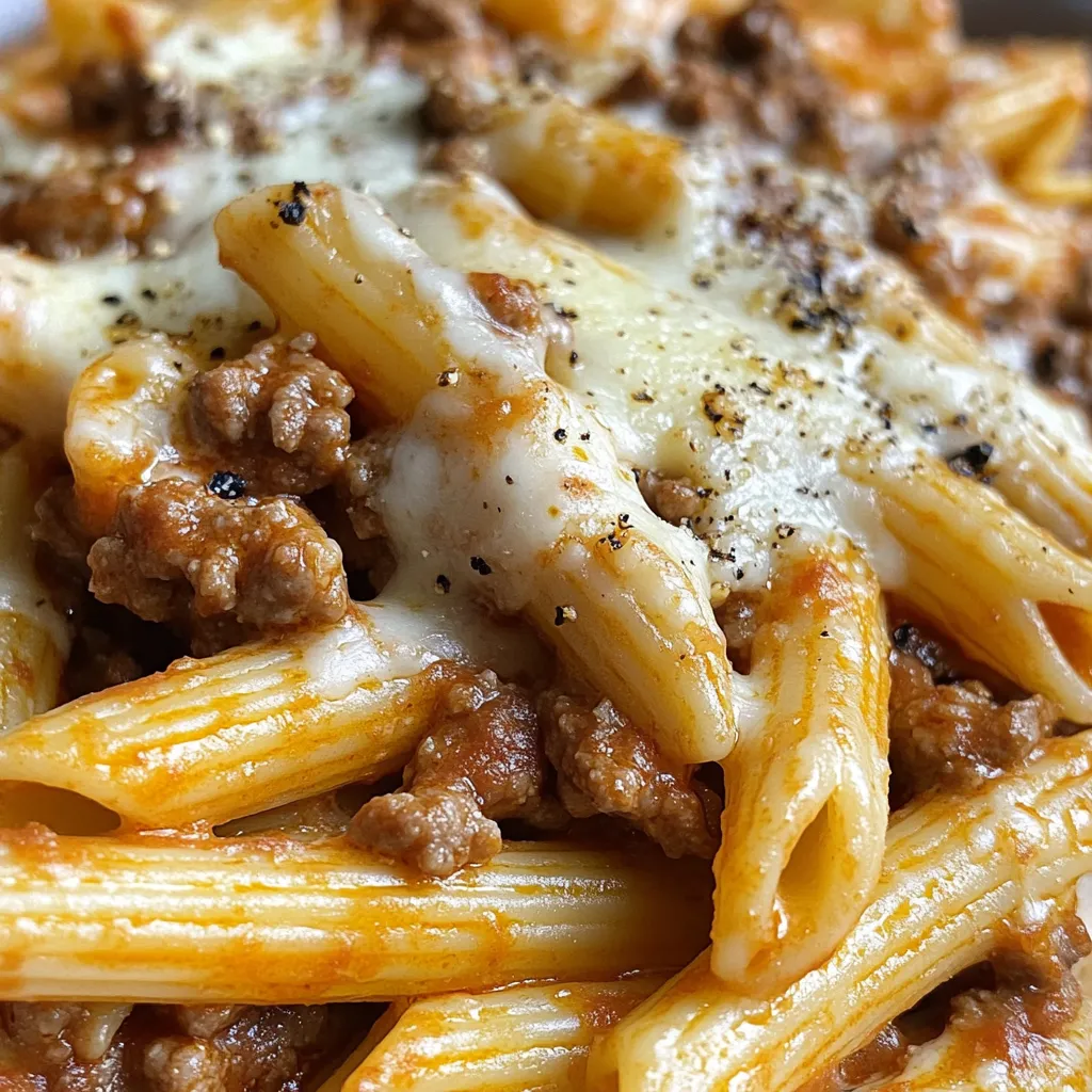 Cheesy Penne with Garlic Butter Ground Beef - Ultimate Comfort Food Recipe - secondary view