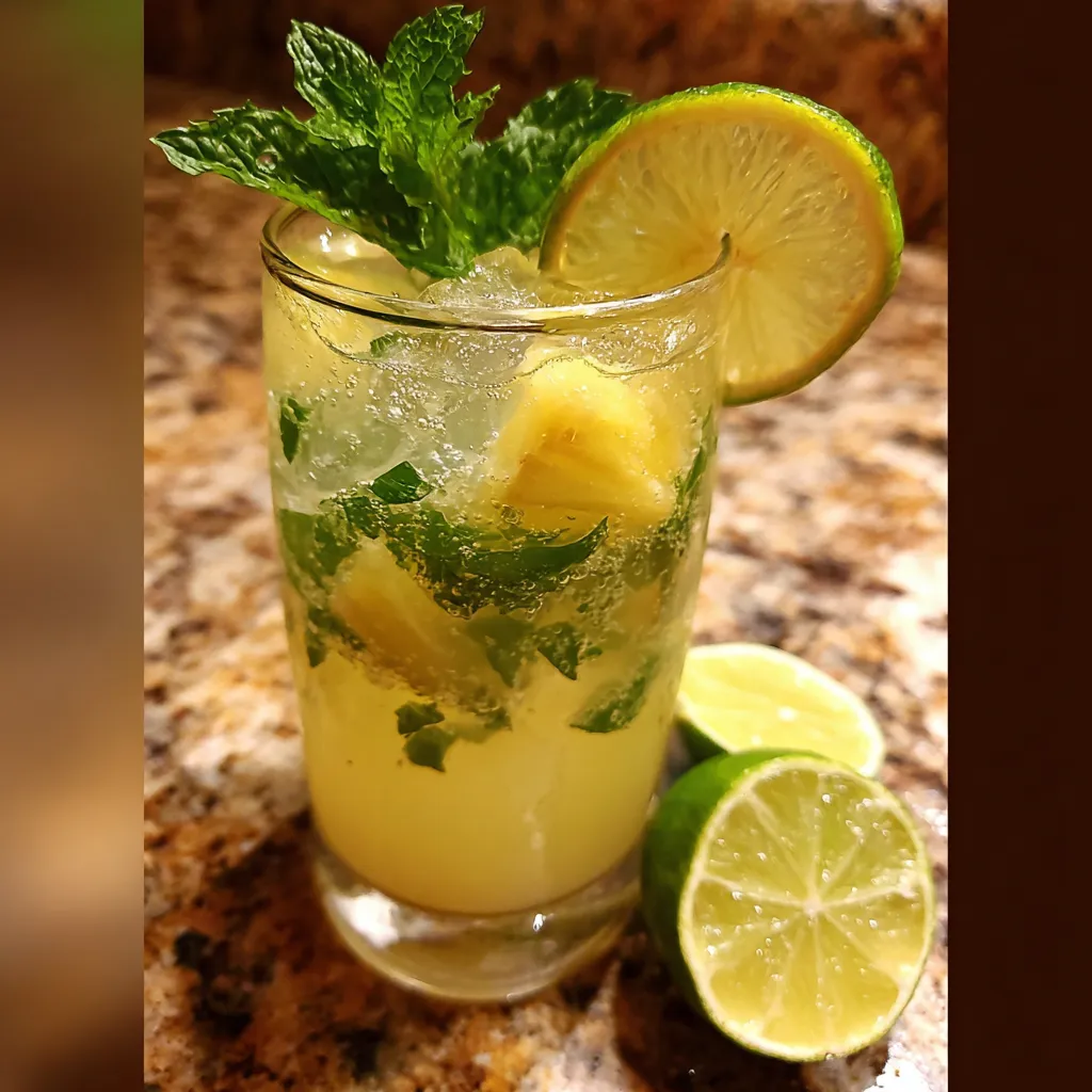Ultimate Refreshing Pineapple Coconut Mojito Mocktail - Tropical Paradise Perfection Experience