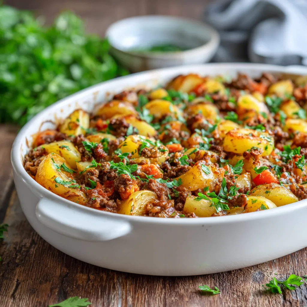 Classic Hobo Casserole with Ground Beef, Potatoes, and Hearty Comfort ...