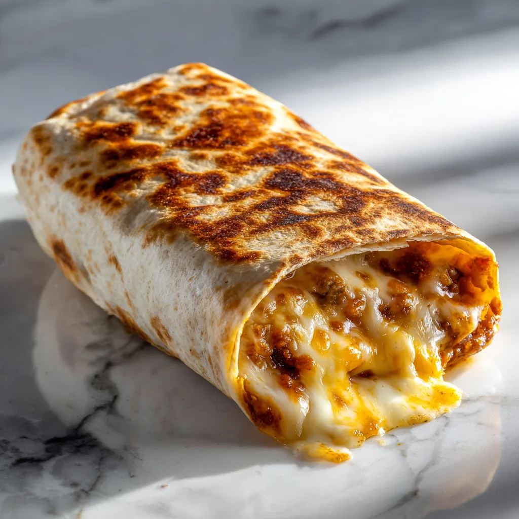 Ultimate Grilled Cheese Burrito with Melted Three-Cheese Blend and Crispy Tortilla - secondary view