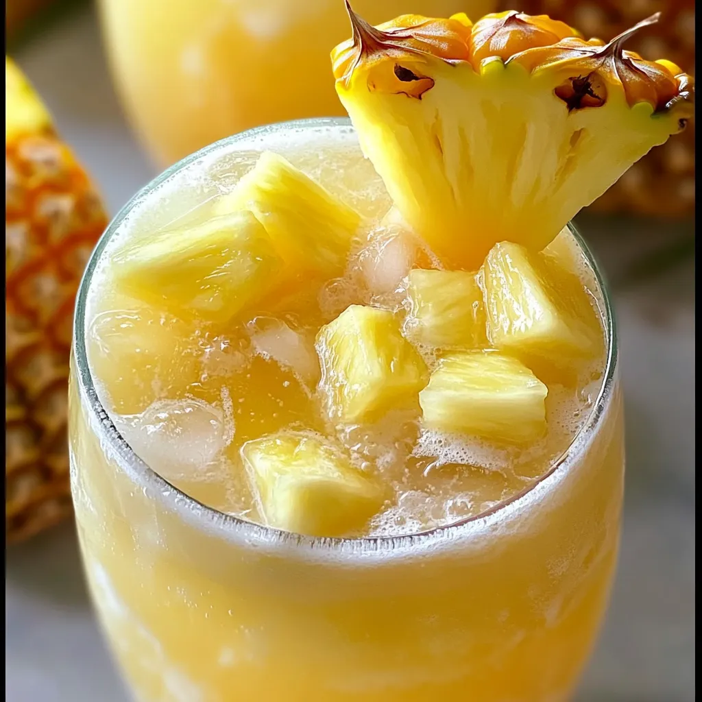 Ultimate Tropical Pineapple Lemonade Punch with Fresh Fruit and Sparkling Water - tertiary view