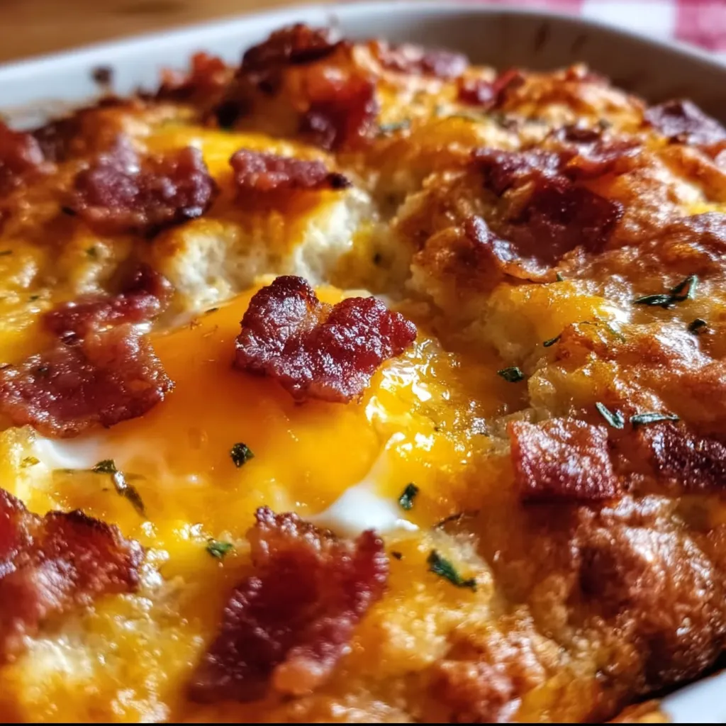 Ultimate Bacon Egg and Cheese Breakfast Bake with Golden Hash Browns and Fresh Herbs - tertiary view