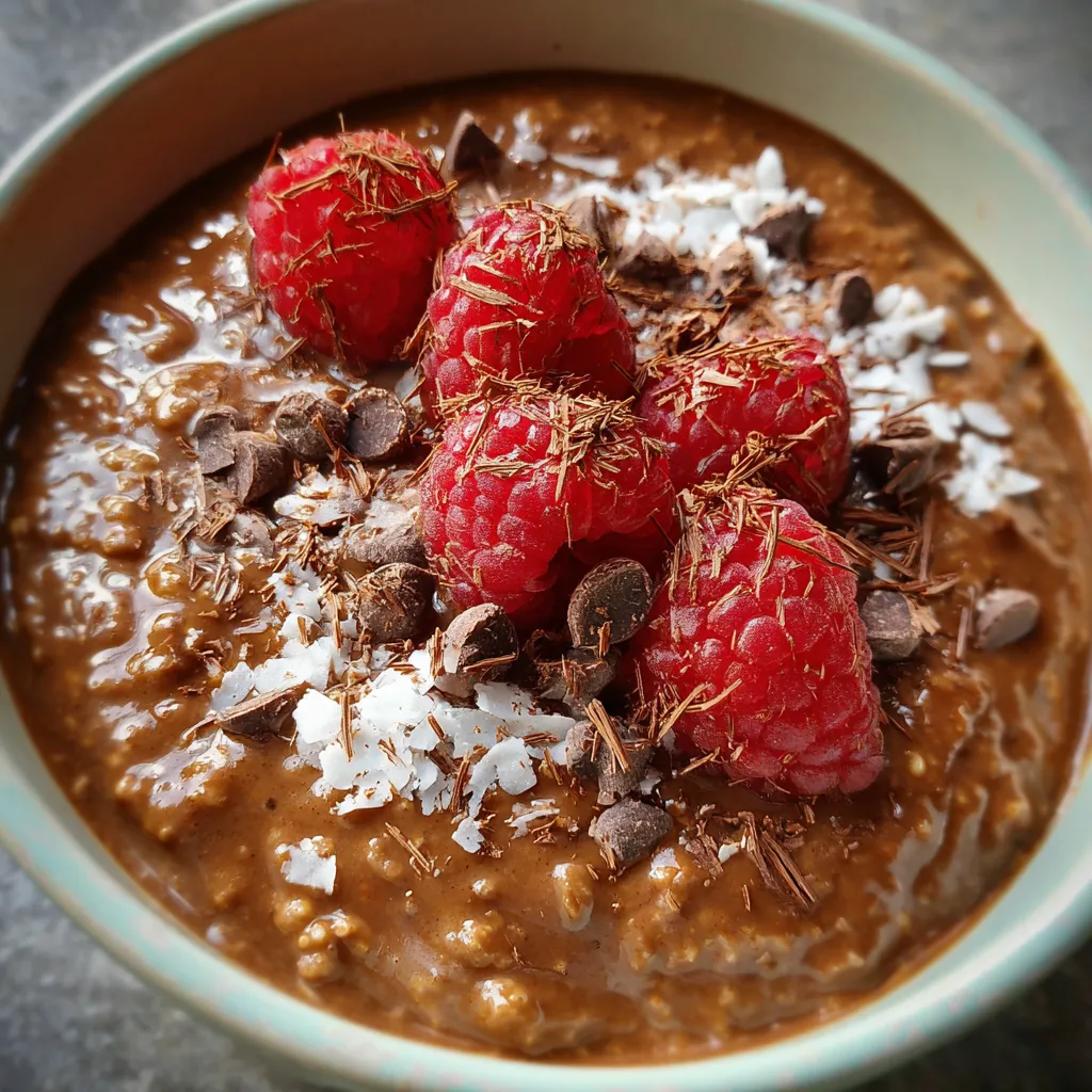 Rich Chocolate Brownie Batter Overnight Oats with Fudgy Swirl - tertiary view