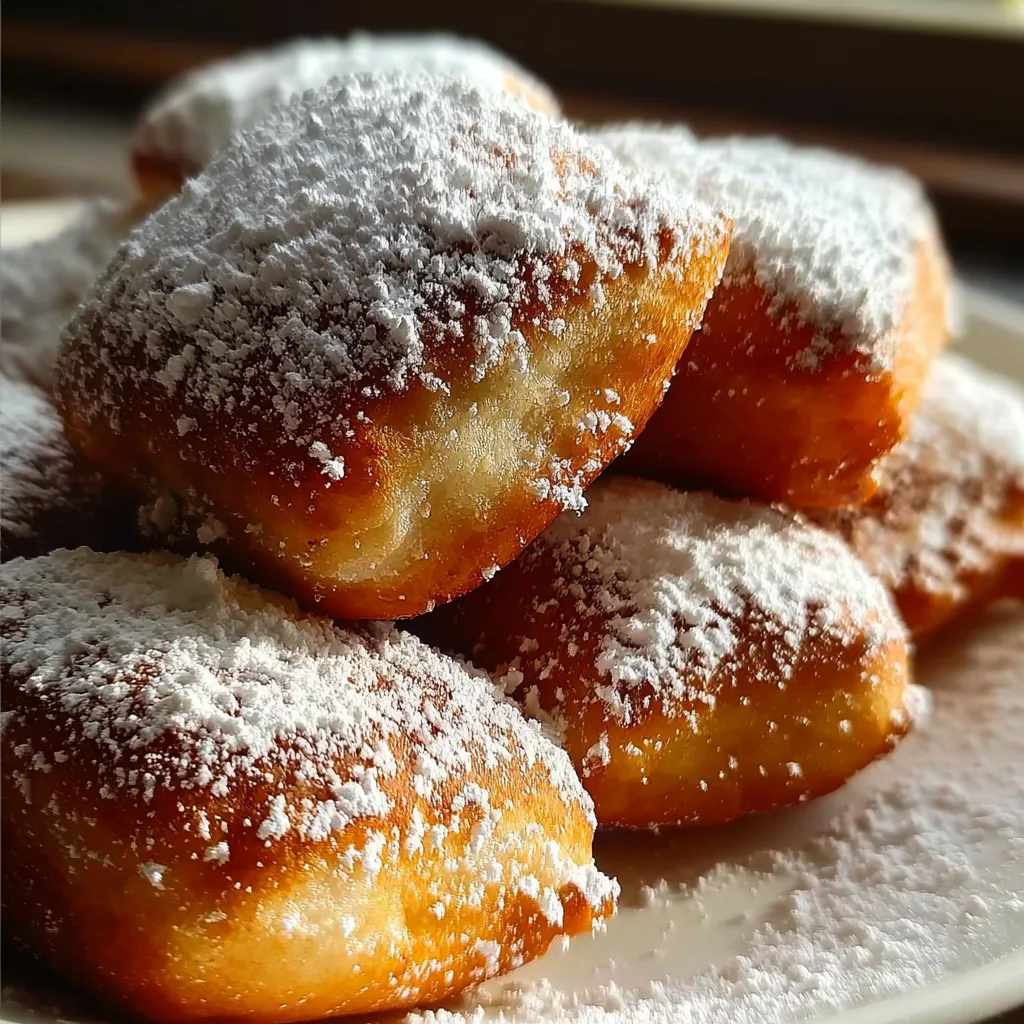 Classic New Orleans Style Vanilla French Beignets with Powdered Sugar ...