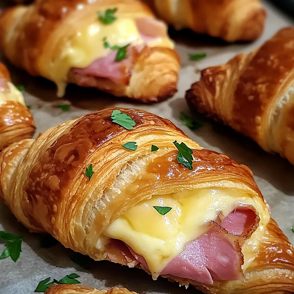 Baked Ham and Cheese Croissants - Ultimate Breakfast Comfort Food Recipe