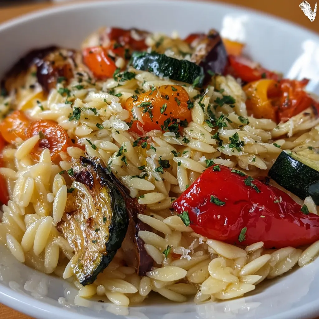 Garlic Parmesan Orzo with Roasted Vegetables - Ultimate Creamy Savory Mediterranean Comfort Experience - tertiary view