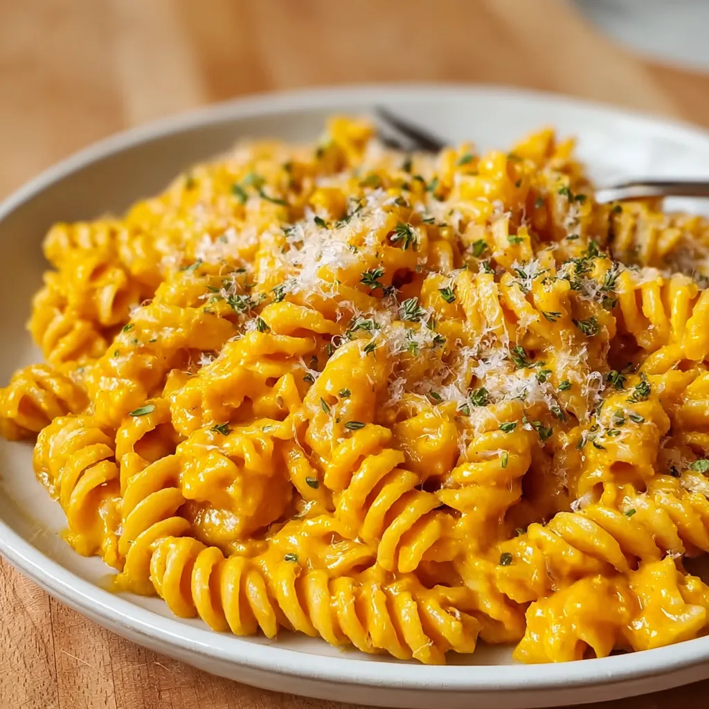 Luxurious Creamy Vegan Butternut Squash Pasta with Cashew Cream and Fresh Sage - secondary view